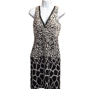 Artelier Nicole Miller Women's Bedrock Pebble Stone Print Dress Size 6